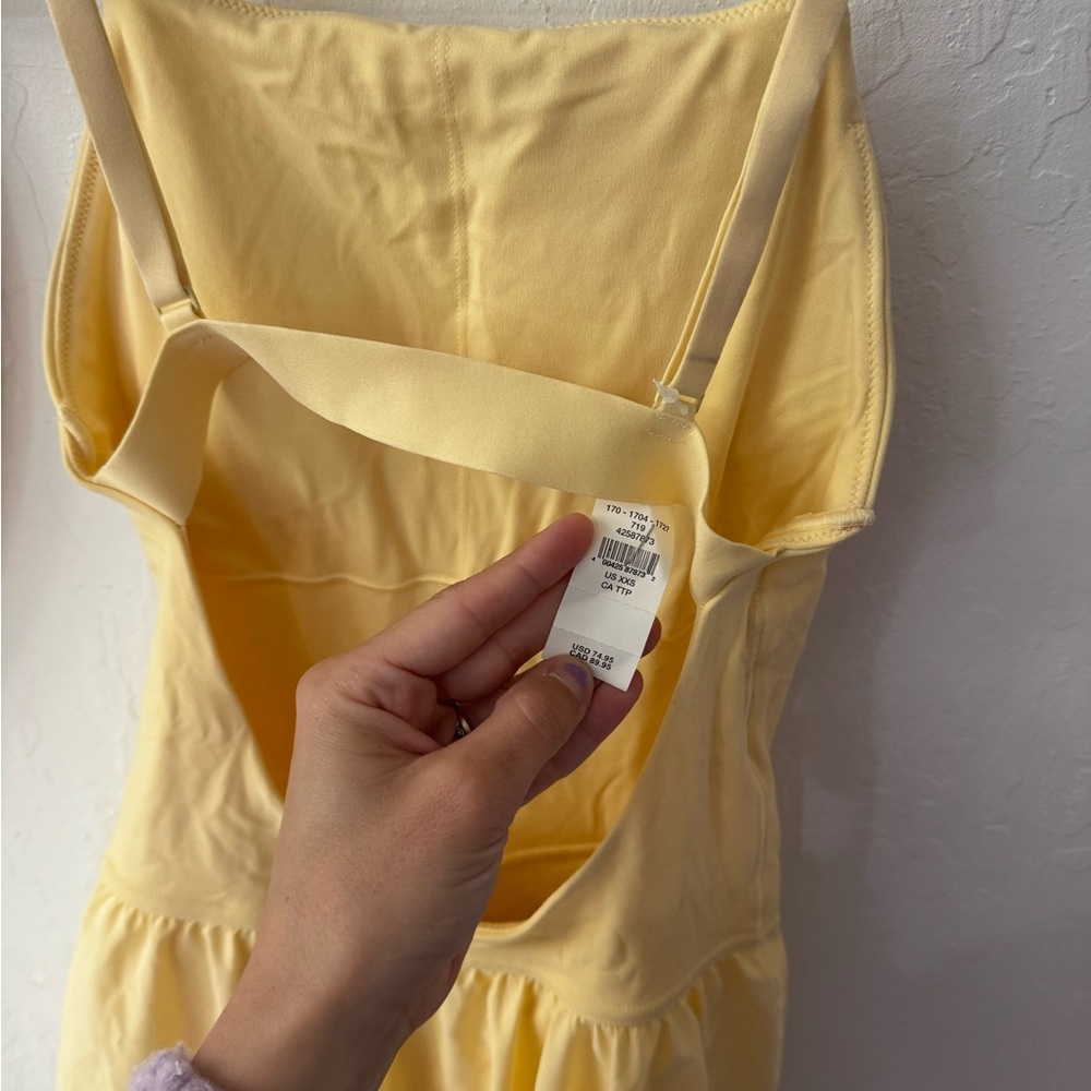Aerie OFFLINE Real Me Apron Mini Dress Yellow NWT FLAW - Picture 5 of 7